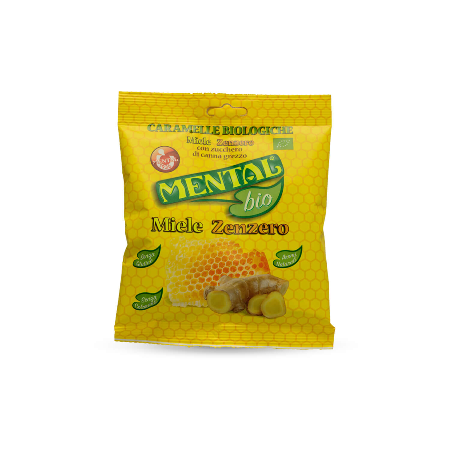 Envelope Pillow Organic Honey Ginger Candies - Single Pack - Bio Candies